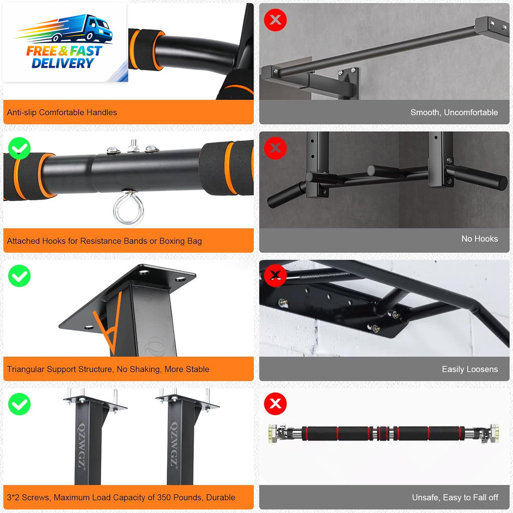 Height Adjustable Pull up Bar, Heavy Duty Pull up Bar, Barmount, Ceiling Mount,