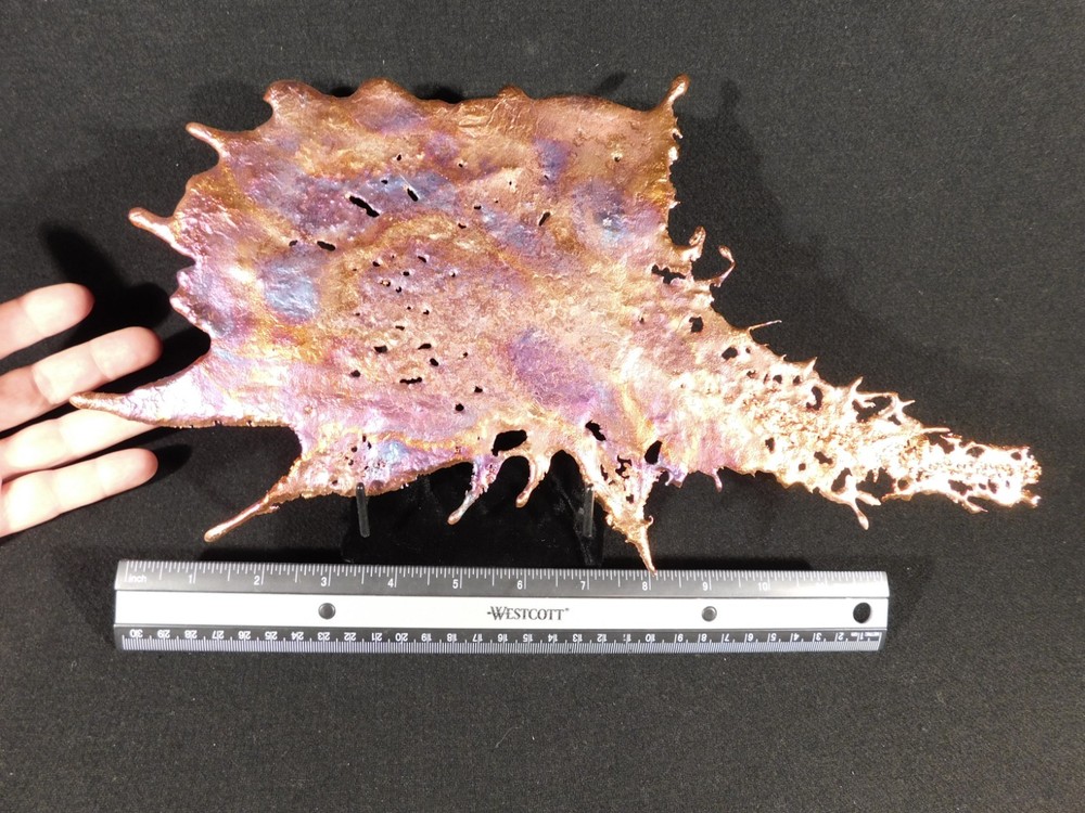 BIG! Bright Solid Solid COPPER Splash ART Sculpture Arizona 490gr