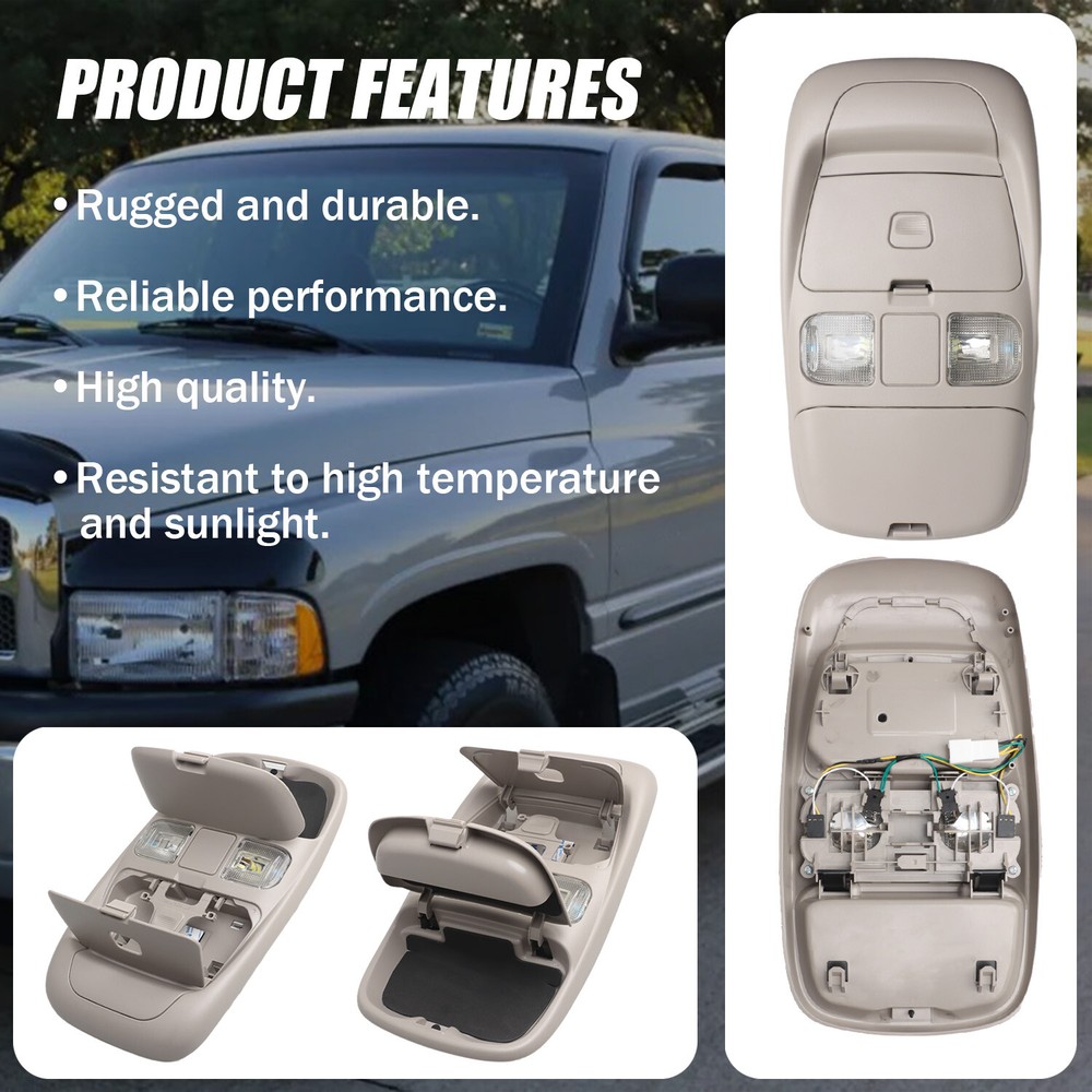 Overhead Console Dome Light Storage for 1998 1999 2000 2001 2002 Dodge Ram