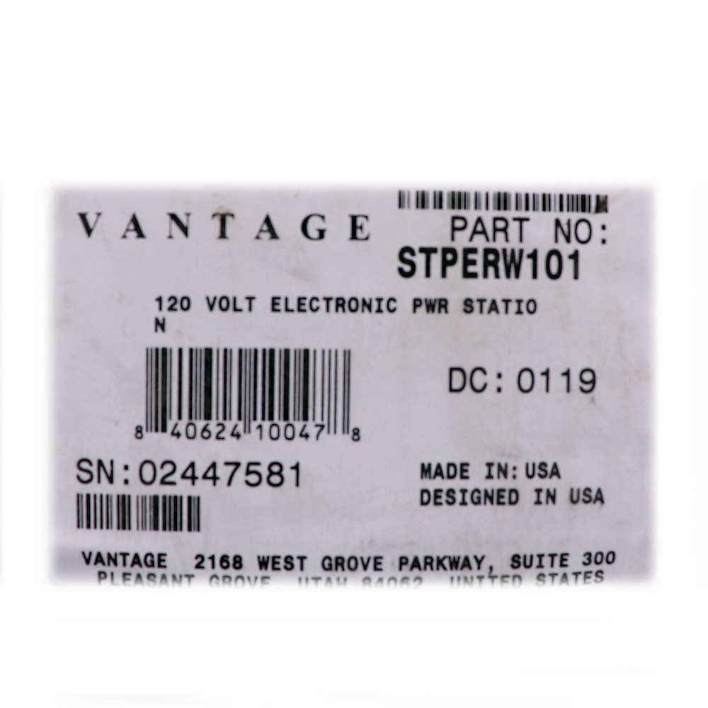 VANTAGE STPERW101 ELECTRONIC POWER STATION MODULE, 120V, WHITE