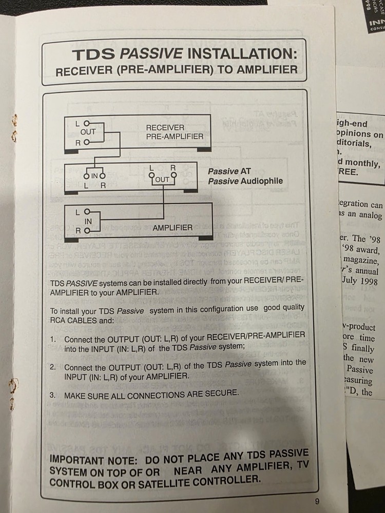 TDS PASSIVE SOUND PROCESSOR