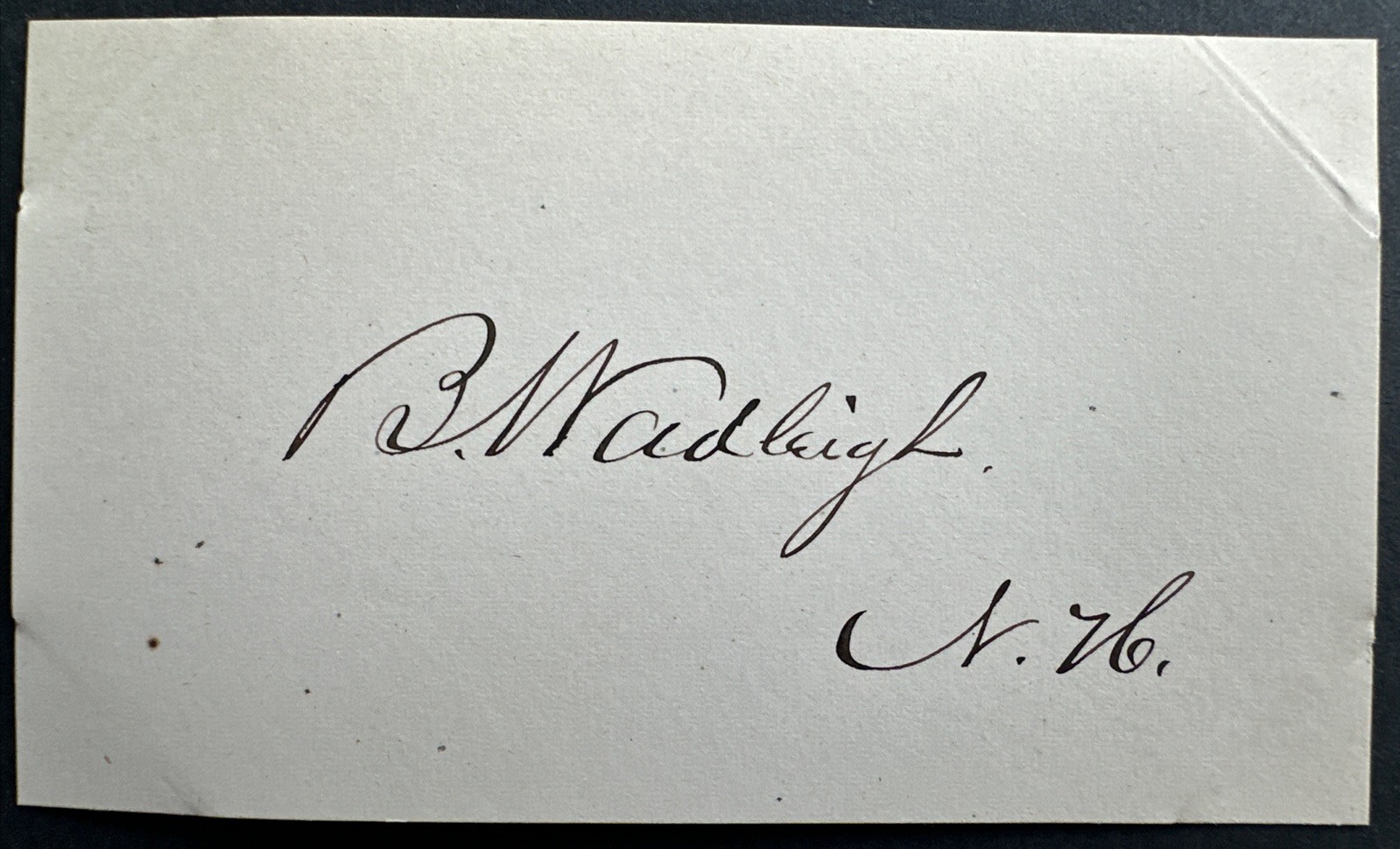 Bainbridge Wadleigh Civil War Era U.S. Senator Autograph  Signed N.H. Clean