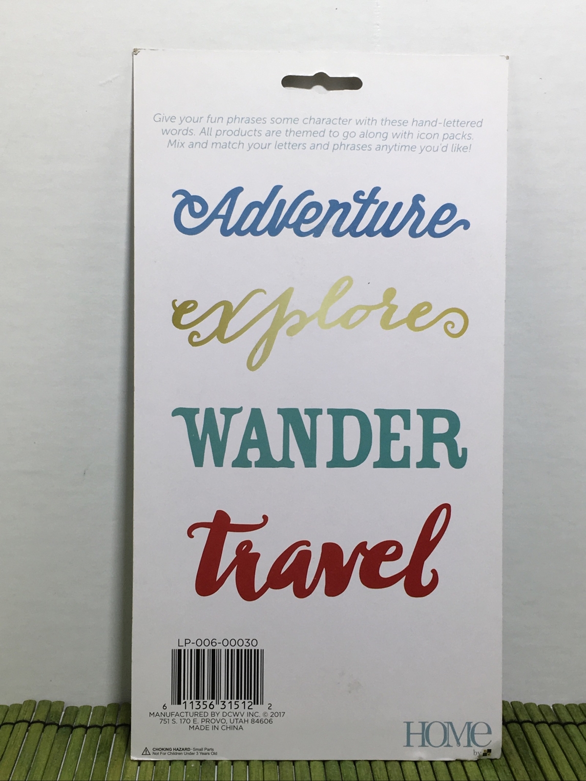 Home Letter Board Words Travel Set of 4 Adventure Explores Wander Travel NEW
