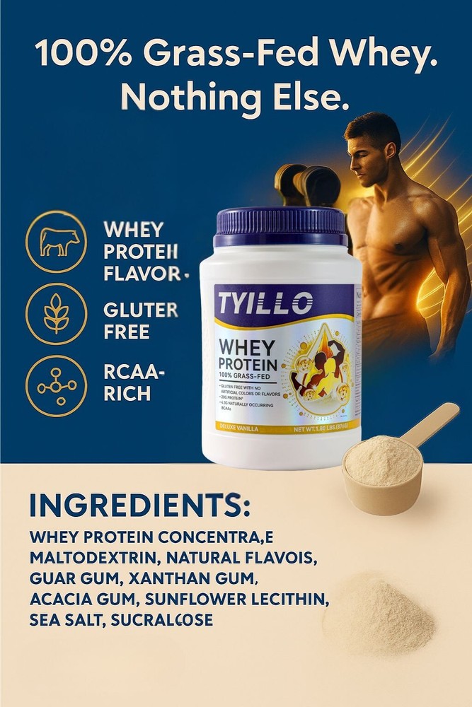 Whey Protein – 100% Grass-Fed | Fast Absorption & Lean Muscle Support – 876g