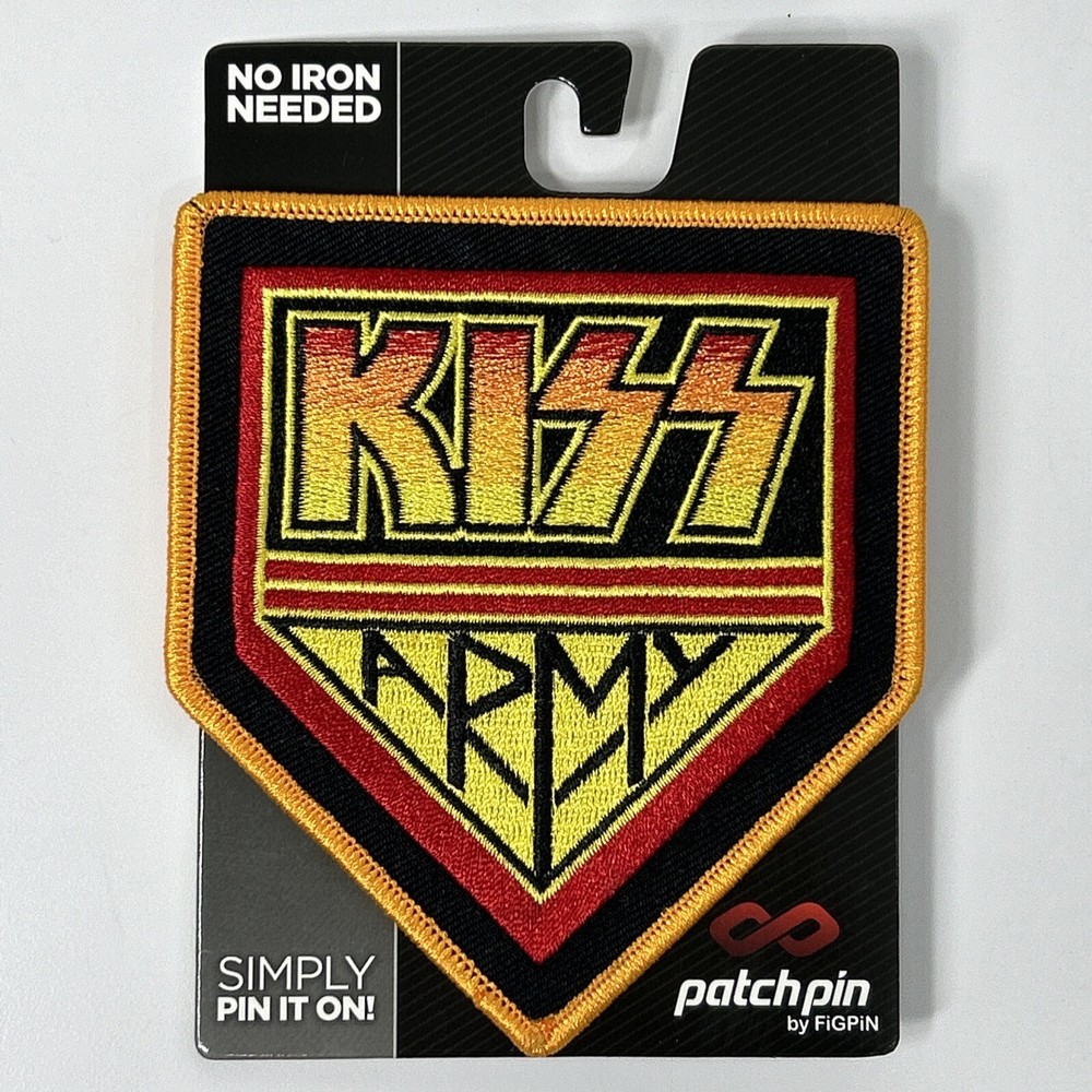 KISS Army Patch Pin No Iron Needed Embroidered Figpin 2019
