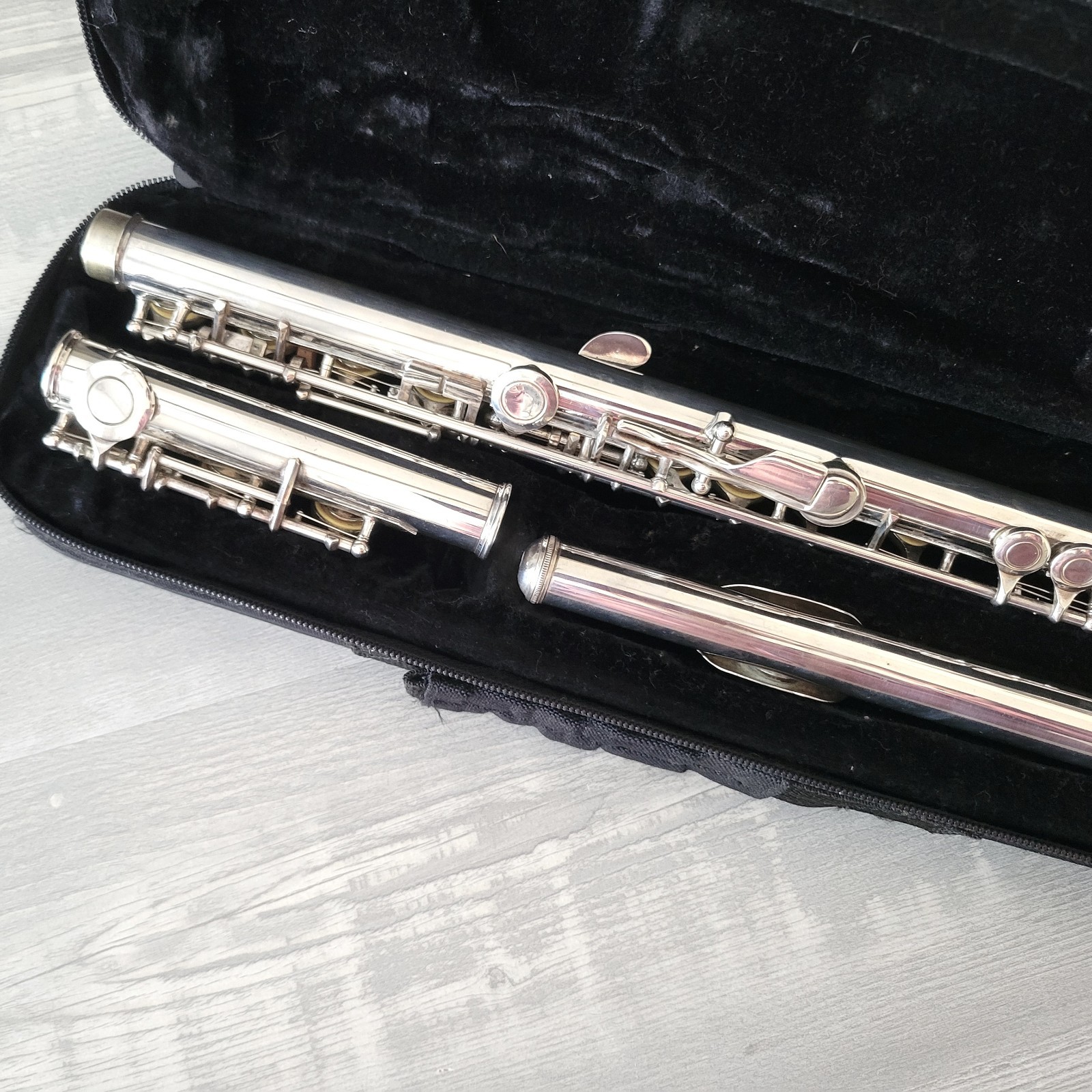 Ravel Flute In Case Silver Plate HC01952