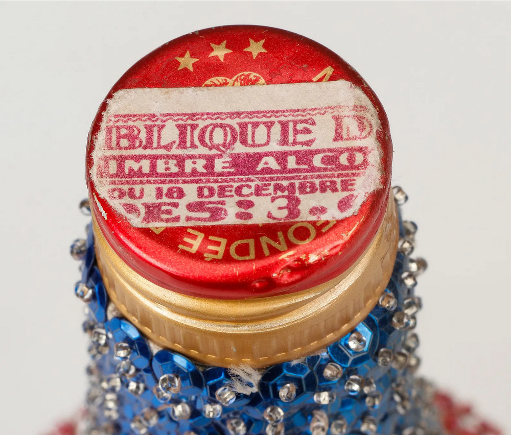 Vintage Authentic Haitian Vodou Voodoo Sequin Bottle