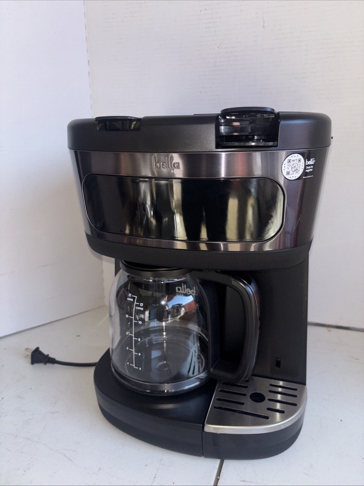 bella PRO MultiBrew 12-Cup Drip & Single-Serve Coffee Maker - Black Stainless
