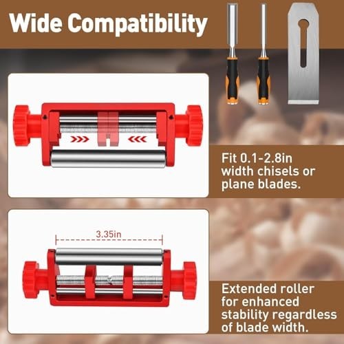 Chisel Sharpening Jig & Wood Honing Guide for Chisels & Planes, 0.1"-2.8" Width