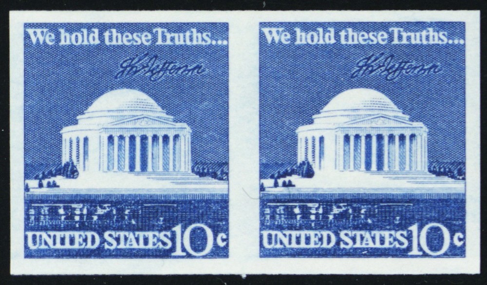 1520b, Mint VF NH 10¢ Imperforate Coil Pair Error * Stuart Katz