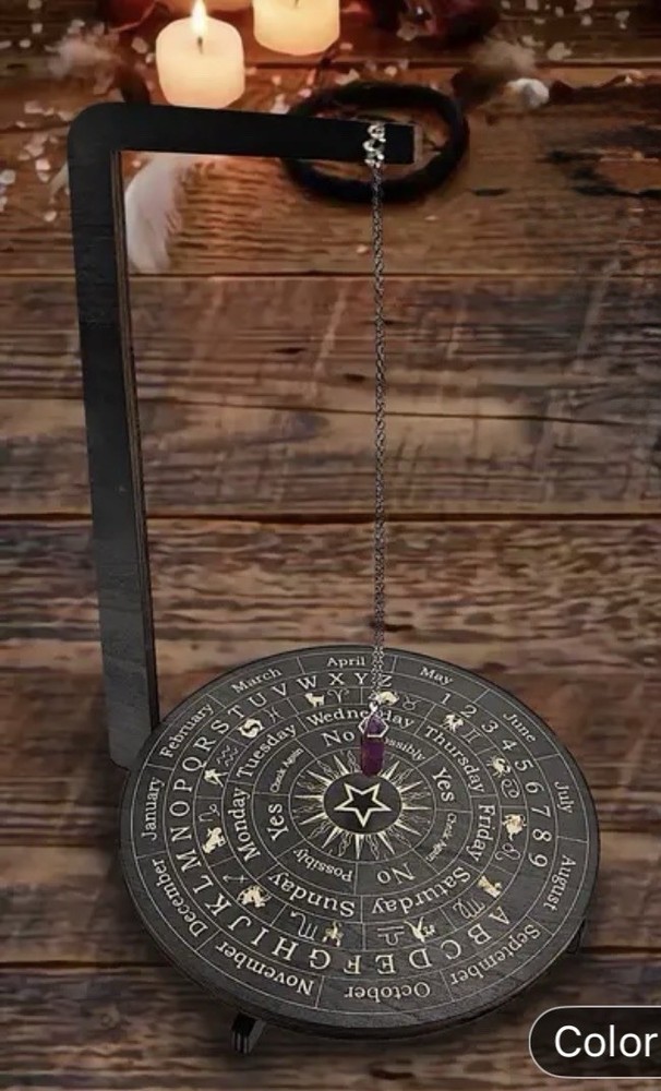 Dowsing Board / Pendulum Board For Divination, Metaphysical, Mystic, Wiccan