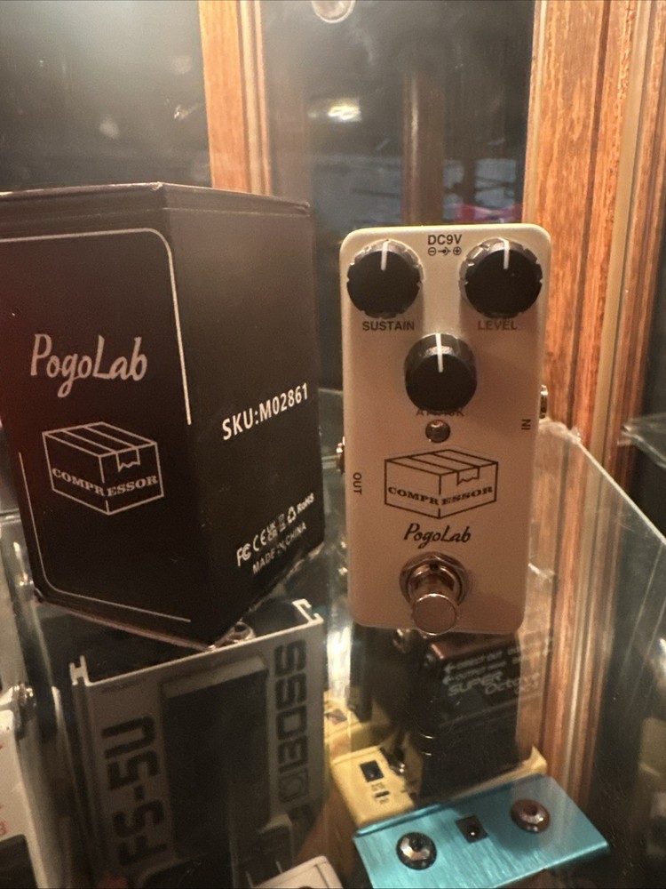 Pogolab Compressor Pedal, Guitar Pedal Compressor, Mini