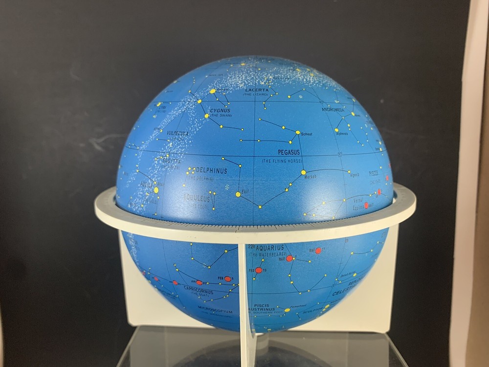 Vintage MCM Replogle Celestial Desk Globe Star Sky Constellations EUC Zodiac