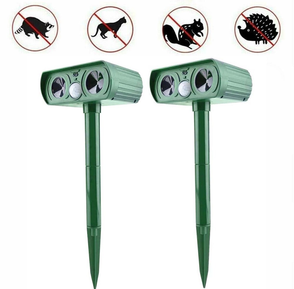 Squirrel Repellent, Solar Ultrasonic Squirrel Deterrent with Motion Detection