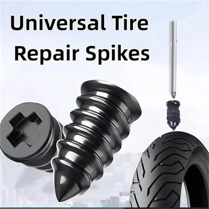 60 Pcs Rubber Tire Nail Repair Kit Screw In Tire Plugs for Car Truck SUV Van