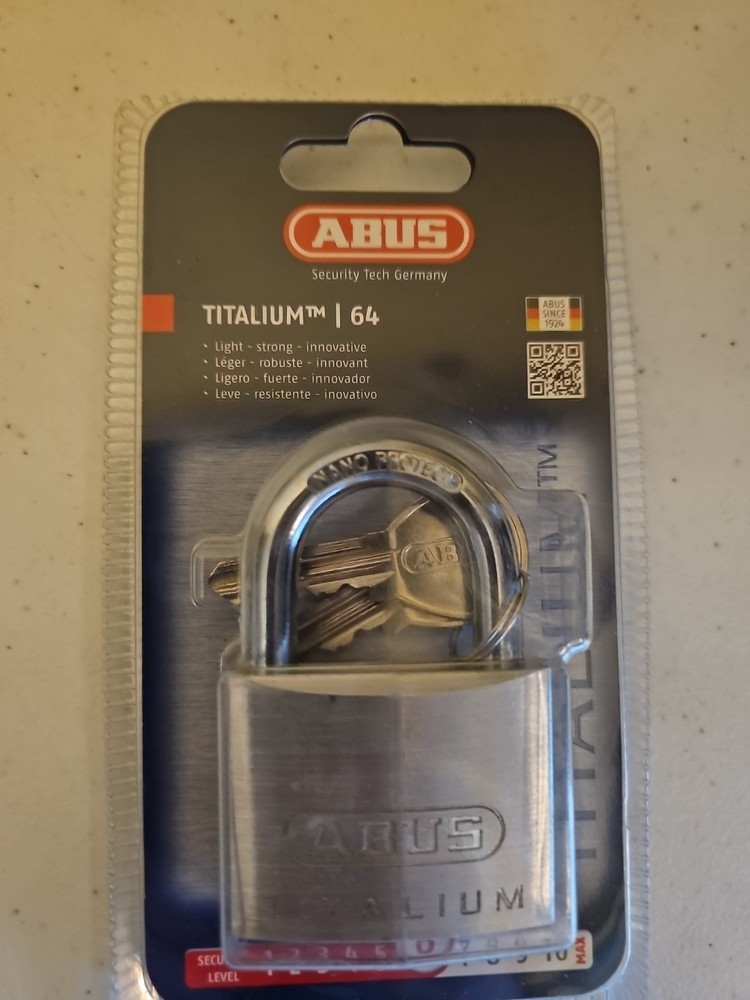Abus Titalium 64ti/50, NANO Protect Coating Padlock