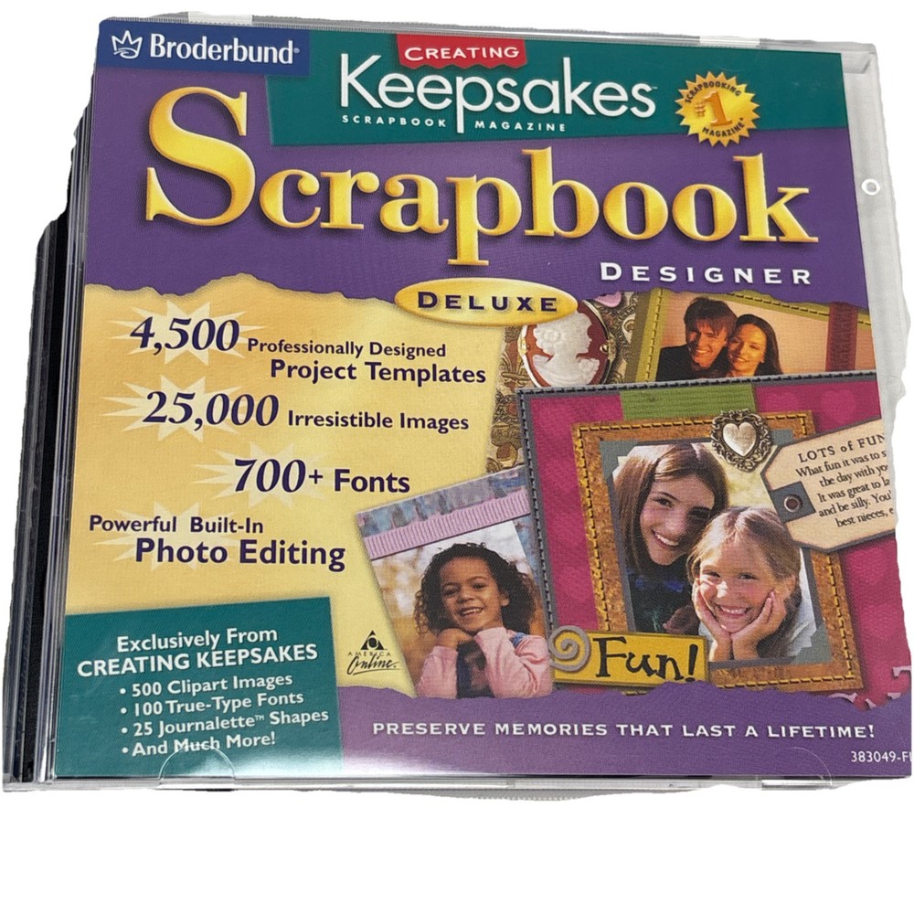 Broderbund Creating Keepsakes Scrapbook Designer Deluxe CD