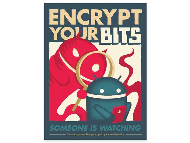 ANDROID FOUNDRY ENCRYPT YOUR BITS POSTER
