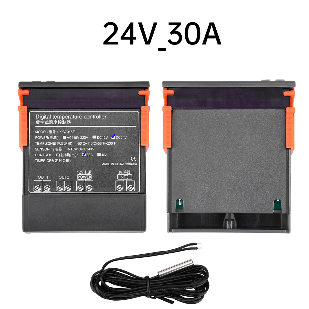 G7016E Digital Intelligent Temperature Controller NTC Waterproof Probe 12V/24V
