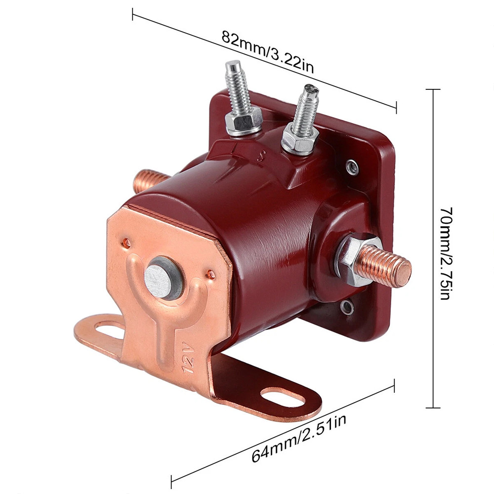 12V Heavy Duty Solenoid Relay Red Fits For Ford Starter Car Truck SW3 SNL135 A++