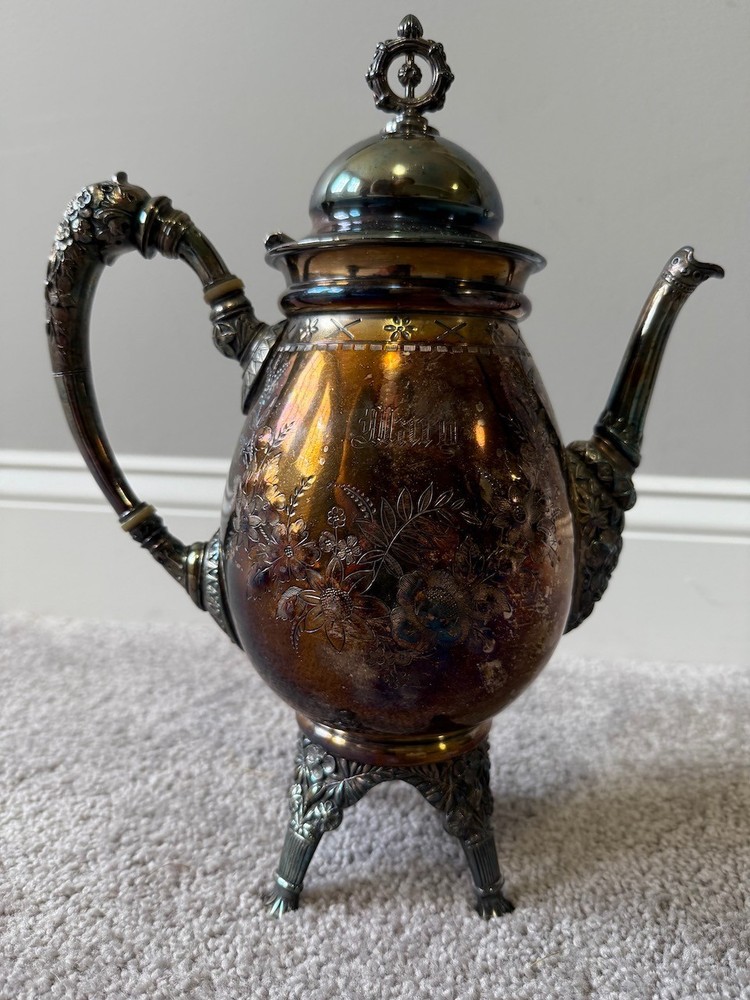 Antique Meriden B Coffee Pot