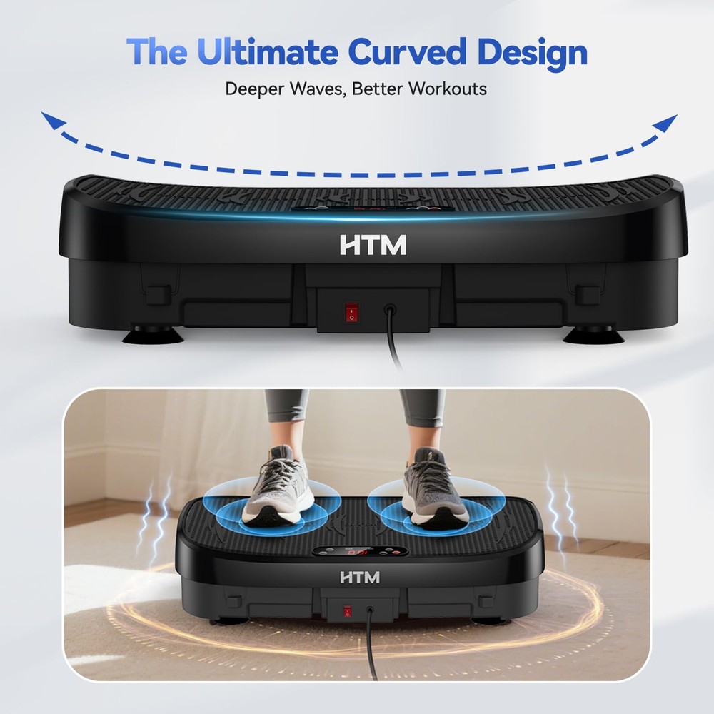 Curved Vibration Plate Exercise Machine, 3D & 4D Vibrating Plate for Lymphati...
