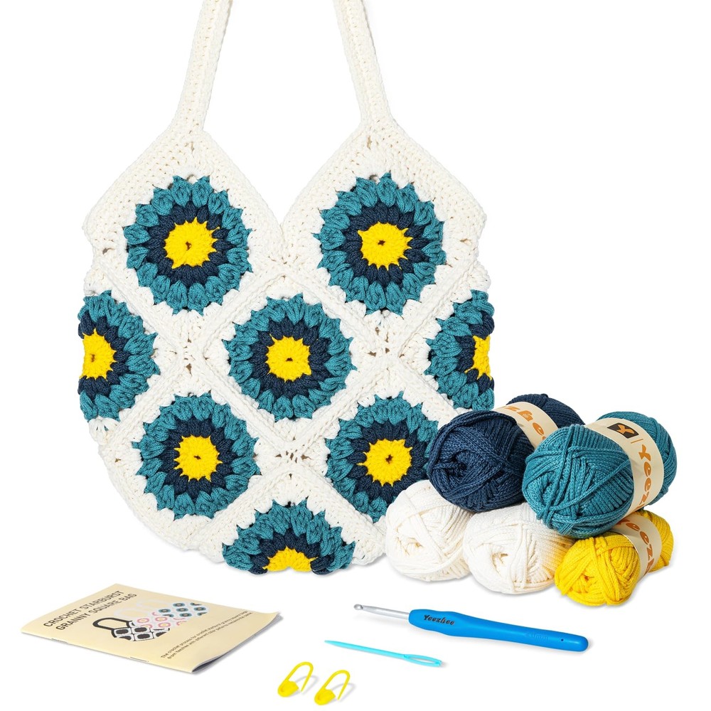Crochet Kit for Advanced or Intermediate Beginners, Crochet Bag Kit with Step...