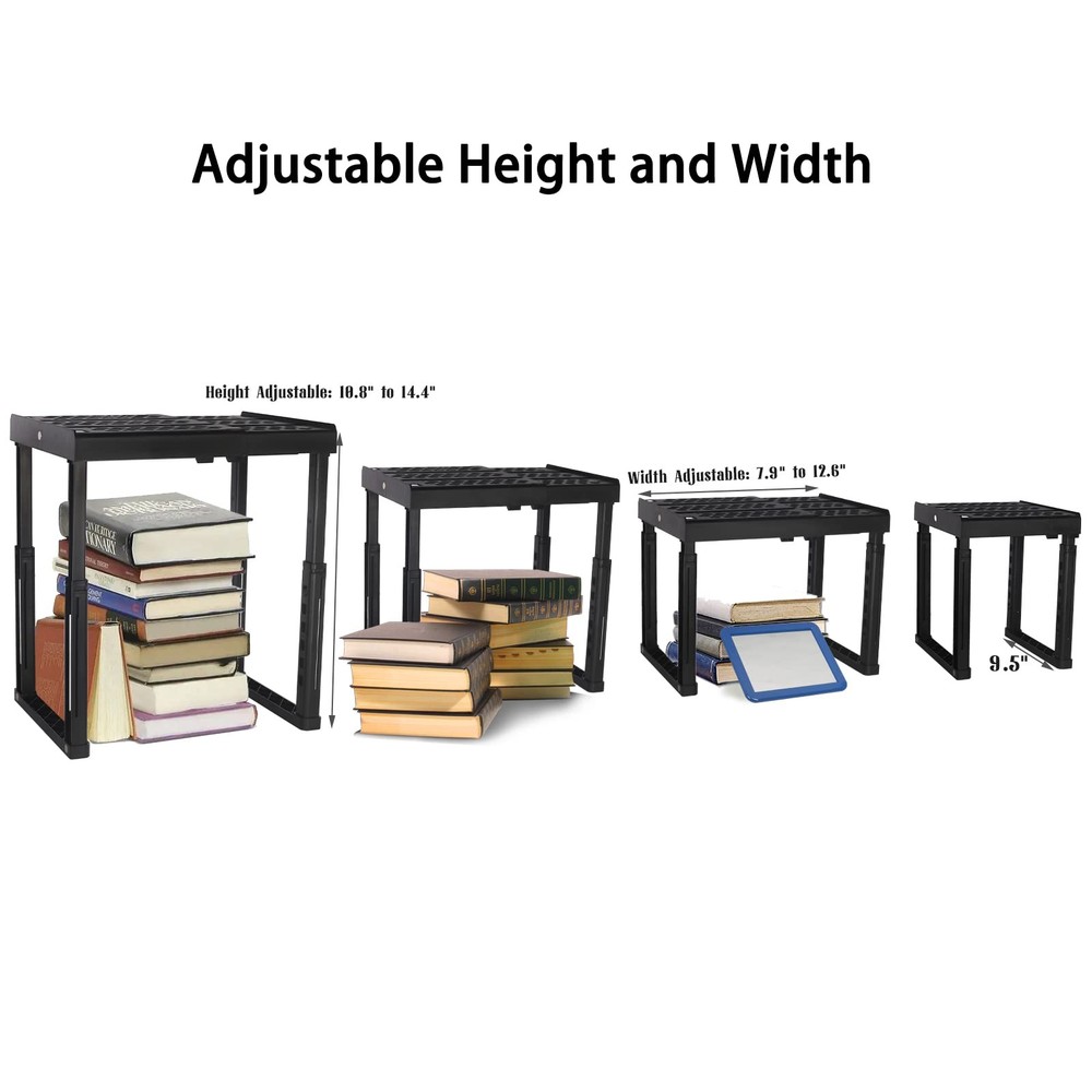 Locker Shelf Adjustable Height and Width, Locker Organizer for Work, Locker S...