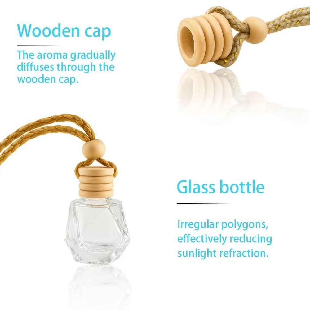 Car Diffuser Bottle Set 8ml– 30pcs Diamond Shaped Hanging Pack of 30,