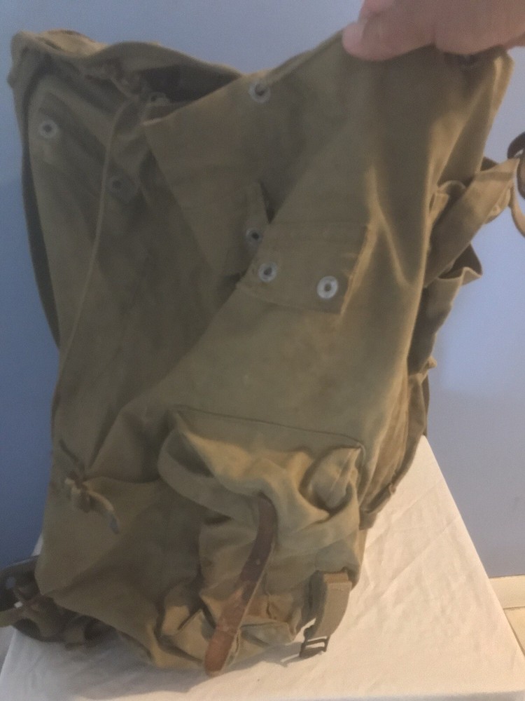 WWII US Army M1941 10th Mountain Division Backpack Rucksack & Frame w/10 on Face