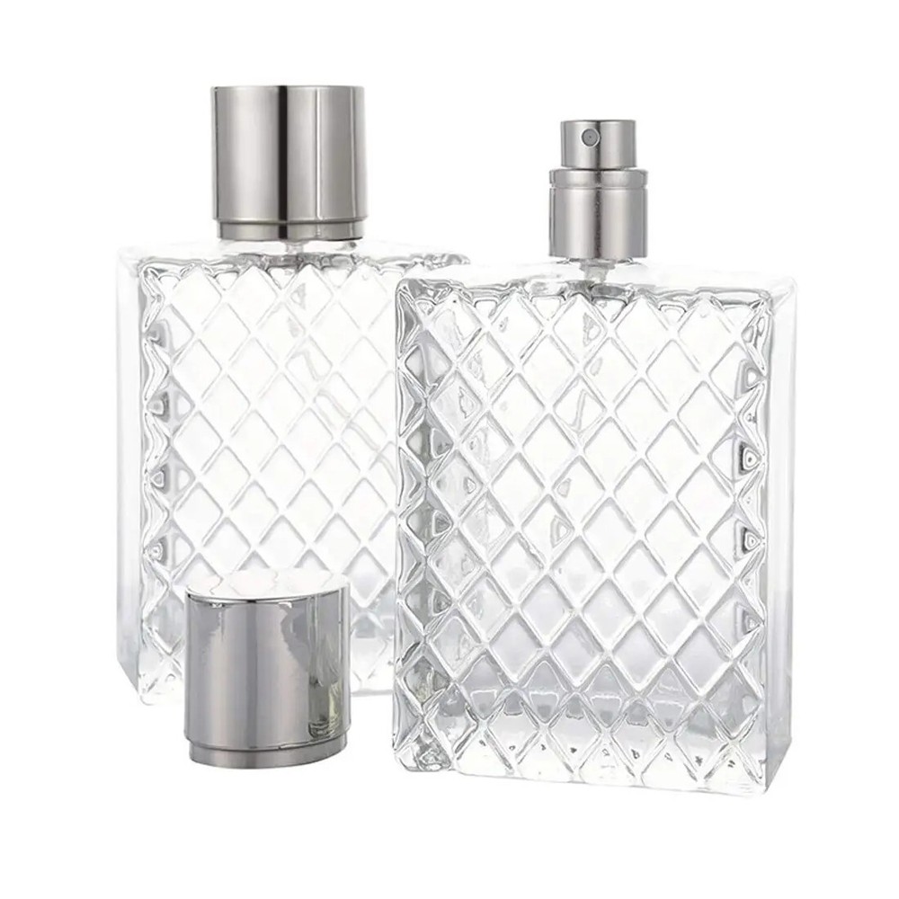 Empty Perfume Bottle Thick Glass Refillable Spray Atomizer Luxury Bottle 100ML