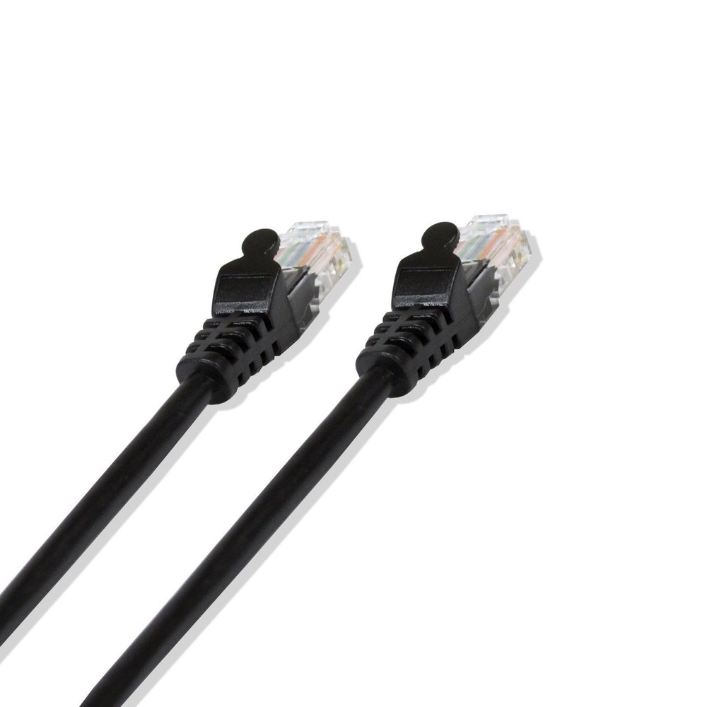 10FT Cat6 UTP Ethernet Network Patch Cable RJ45 Lan Wire Black (25 Pack)