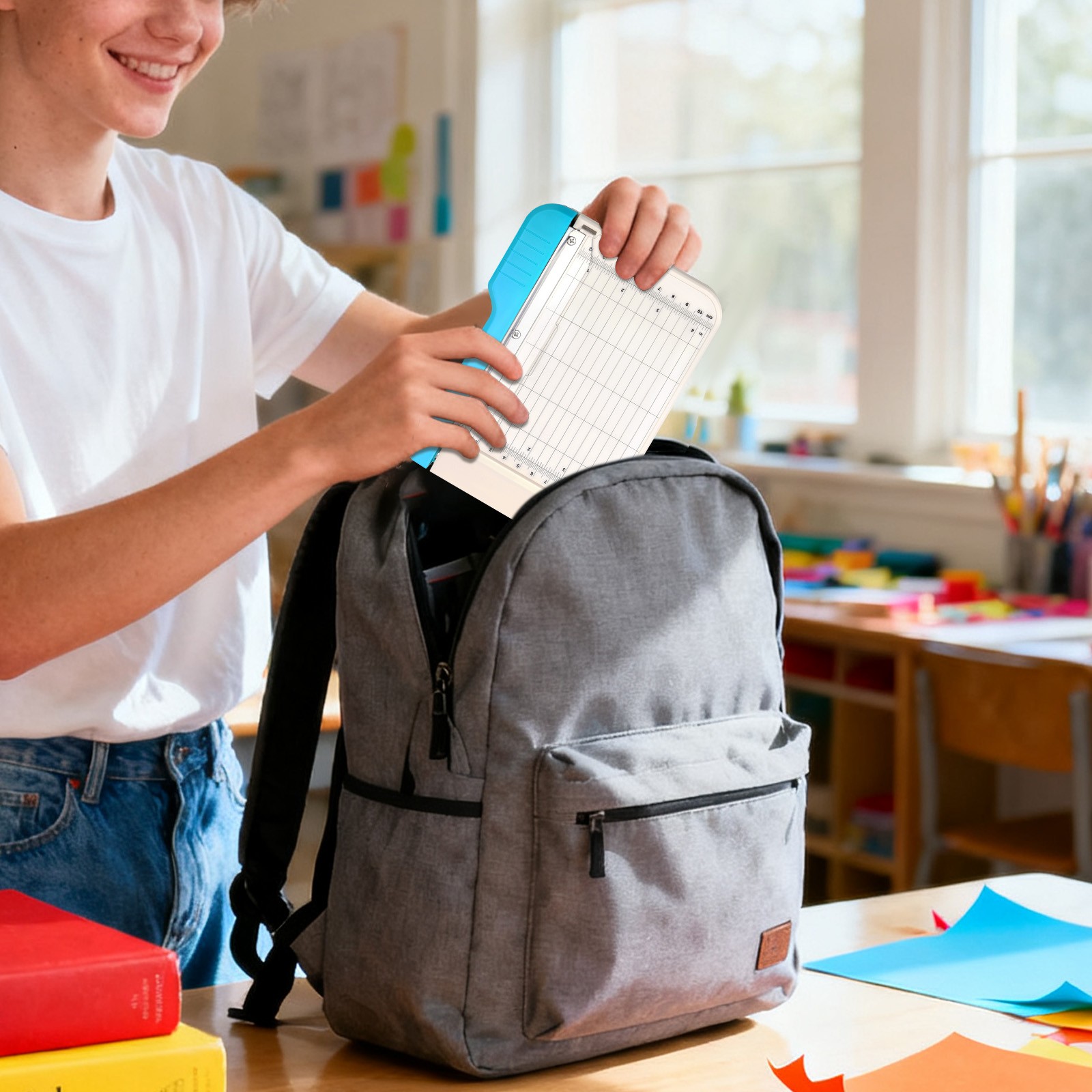 6" Mini Safe Photo Paper Cutter Portable Nonslip Guillotine Trimmer Journal Card