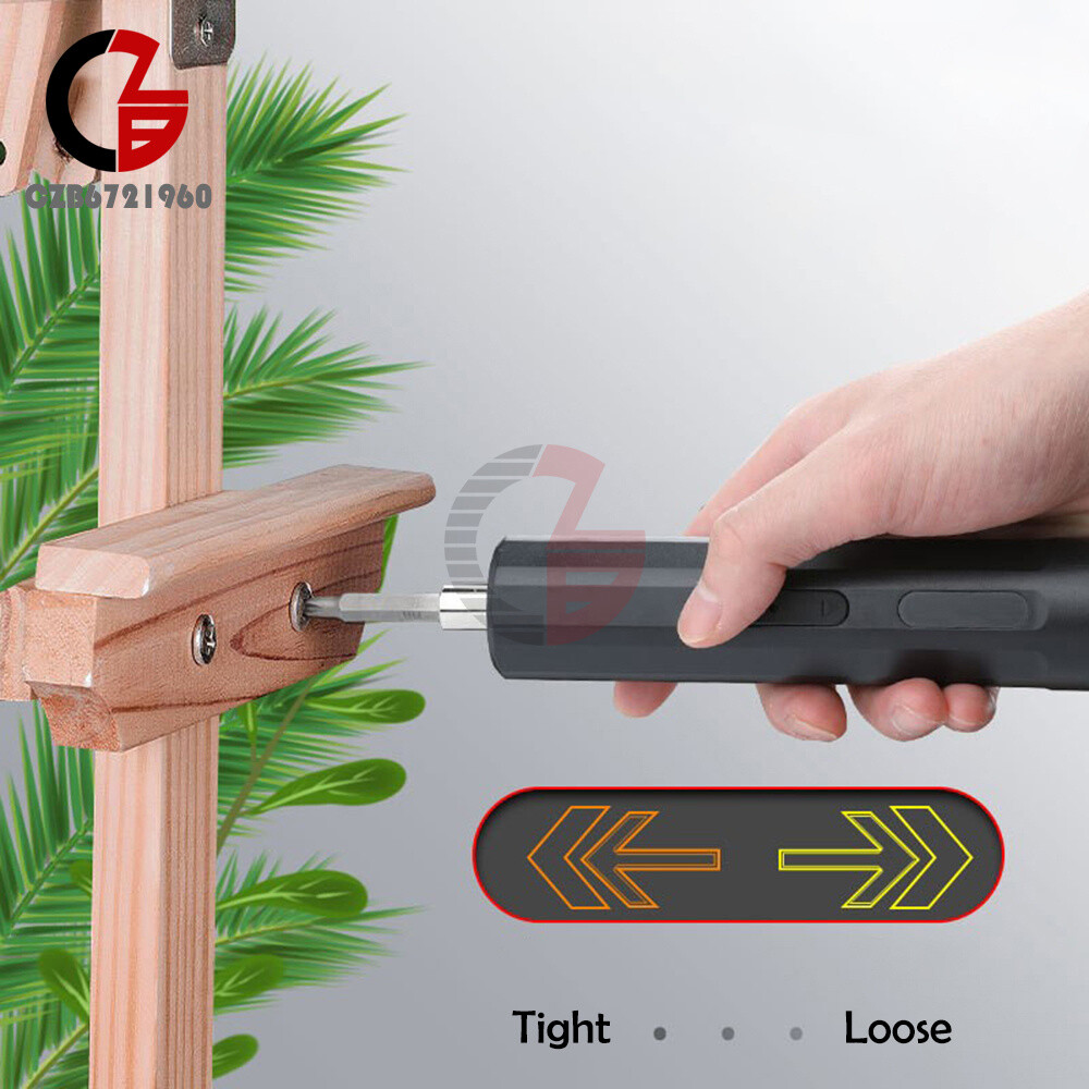 Portable Cordless Rechargeable Electric Screwdriver Kit Mini Power Tool + Bits