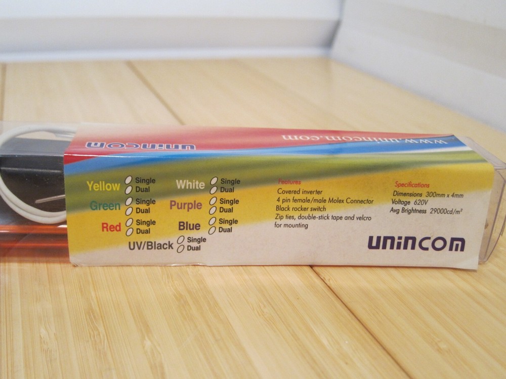 Vintage Unicom Cold Cathode Fluorescent Lamp Light Computer Case - Red