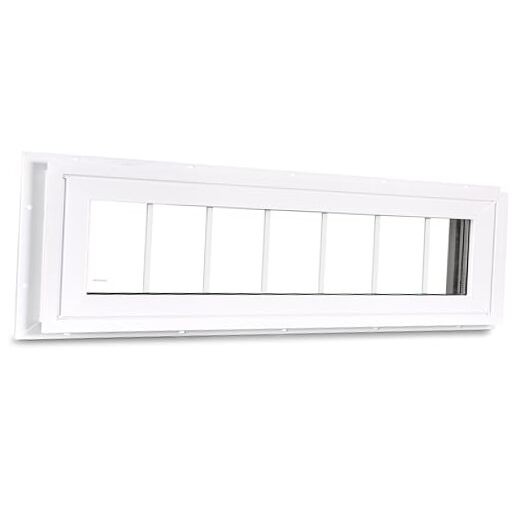 Vinyl Transom Window Double Pane Household Fixed Window with 10" x 48" White
