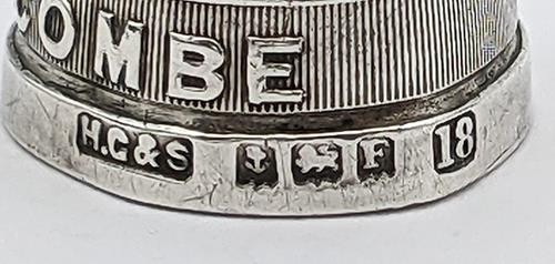 ILFRACOMBE DEVON STERLING SILVER THIMBLE 1930 A/F