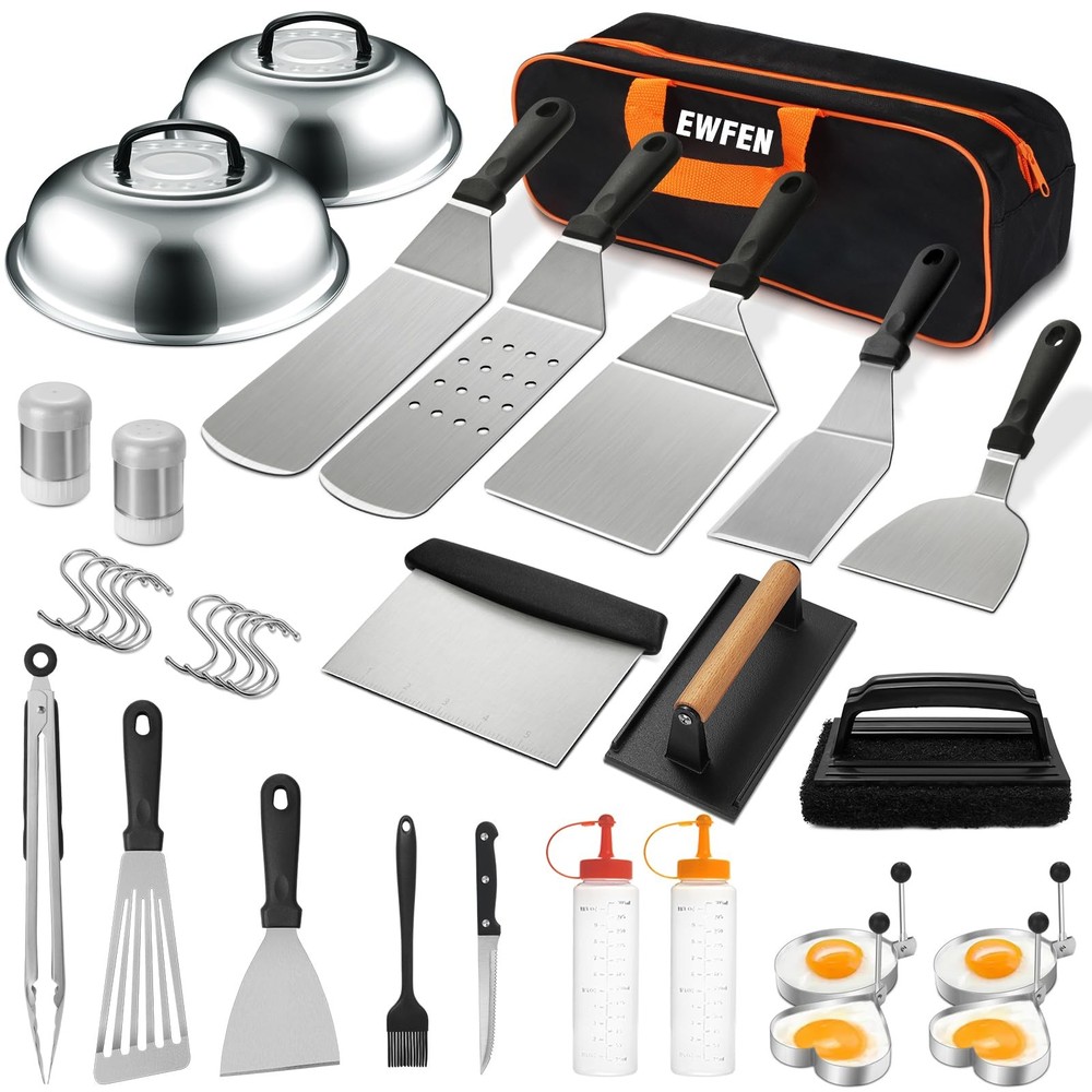 35PCS Griddle Accessories Kit, Flat Top Grill Set for black