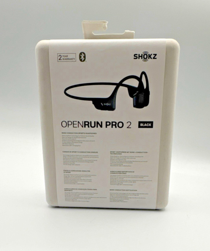 SHOKZ OpenRun Pro 2 Bone Conduction Bluetooth Headphones Black