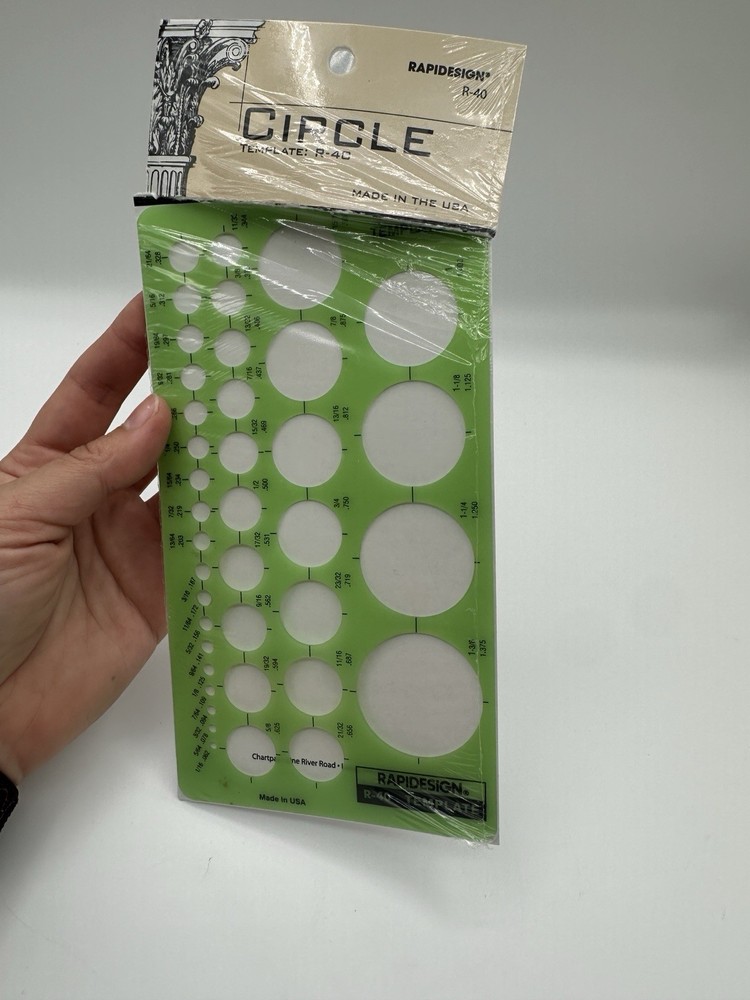 RapiDesign Circle Template No. 40 Engineering Drawing Drafting