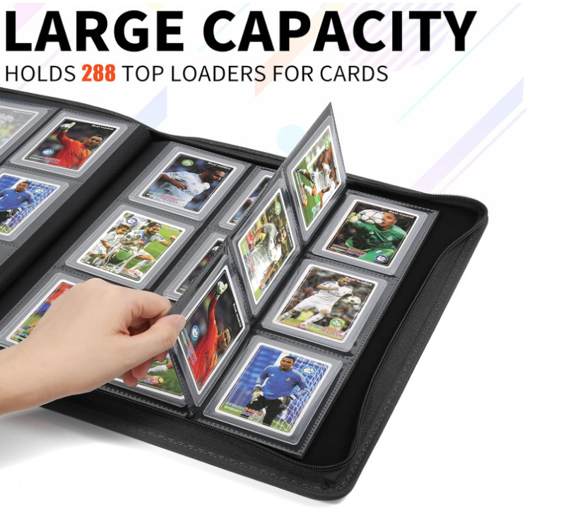 Toploader Binder Holds 288 Toploaders 9 Pocket Top Loader Binders with Sleeves..