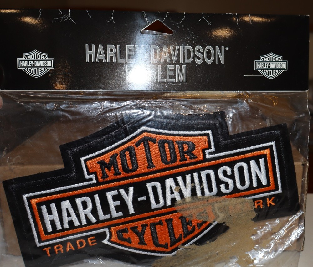 Harley Davidson Symbol Sew On Emblem Patch NWT 7" x 4"