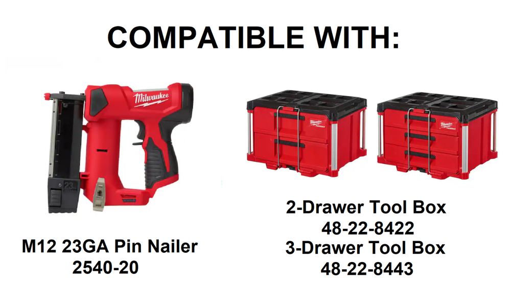 Milwaukee Packout Tool Box Drawer Insert for M12 23GA Pin Nailer (Insert Only)