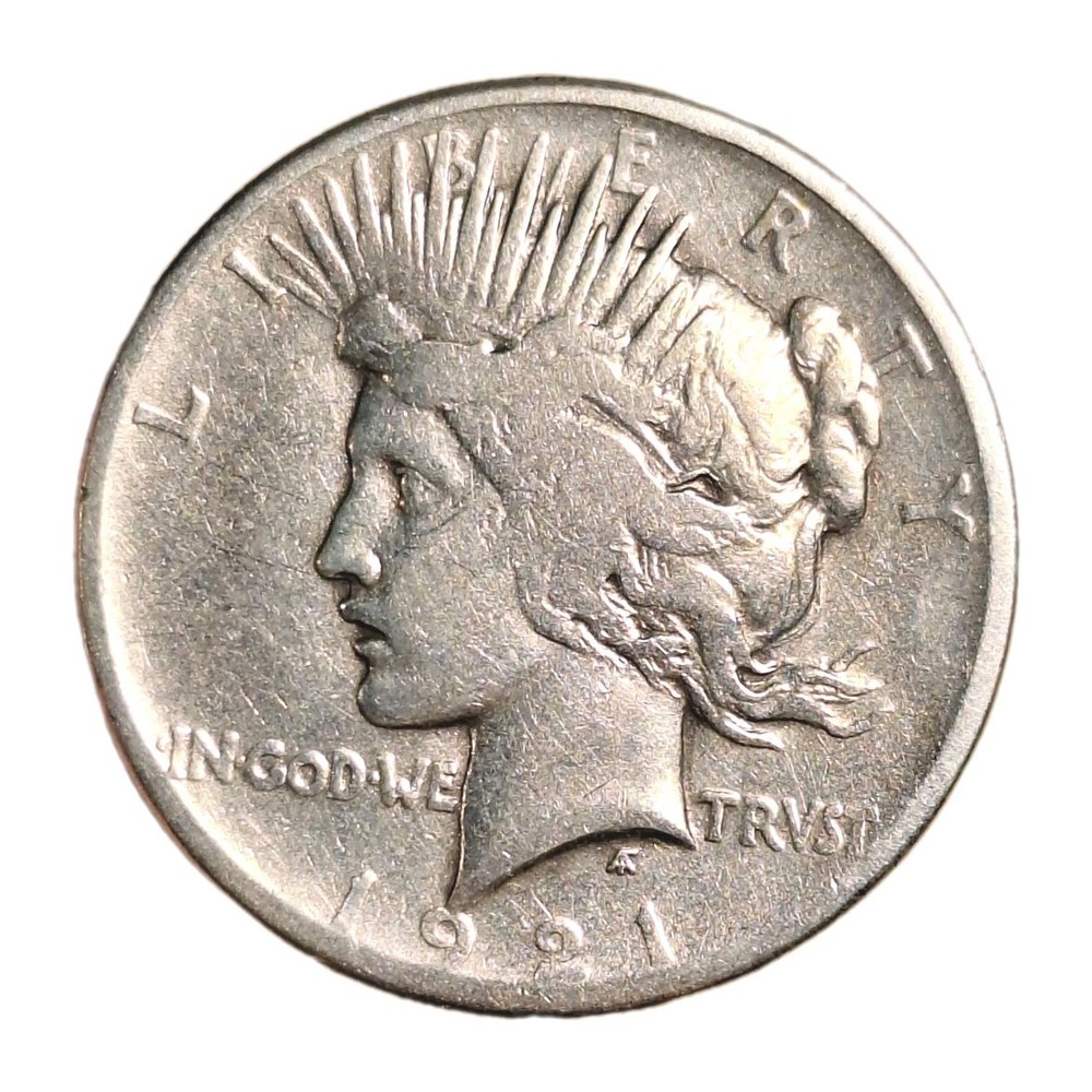1921 Key Date High Relief Peace Silver Dollar Popular Decent Circulated Cleaned?
