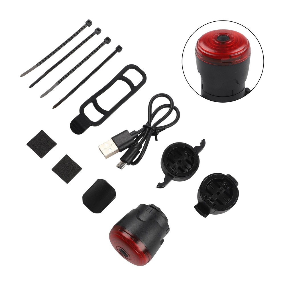 LED Tail Light with Domed Lens for Increased Side Visibility While Riding