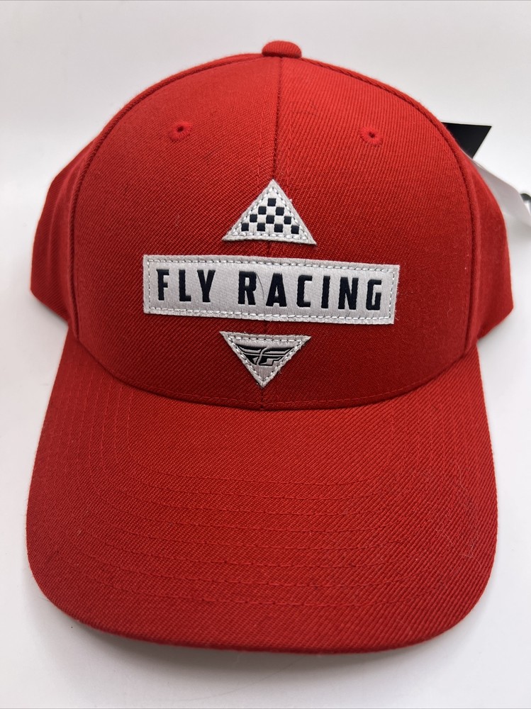Fly Racing Race Snapback Hat Red Snapback Trucker