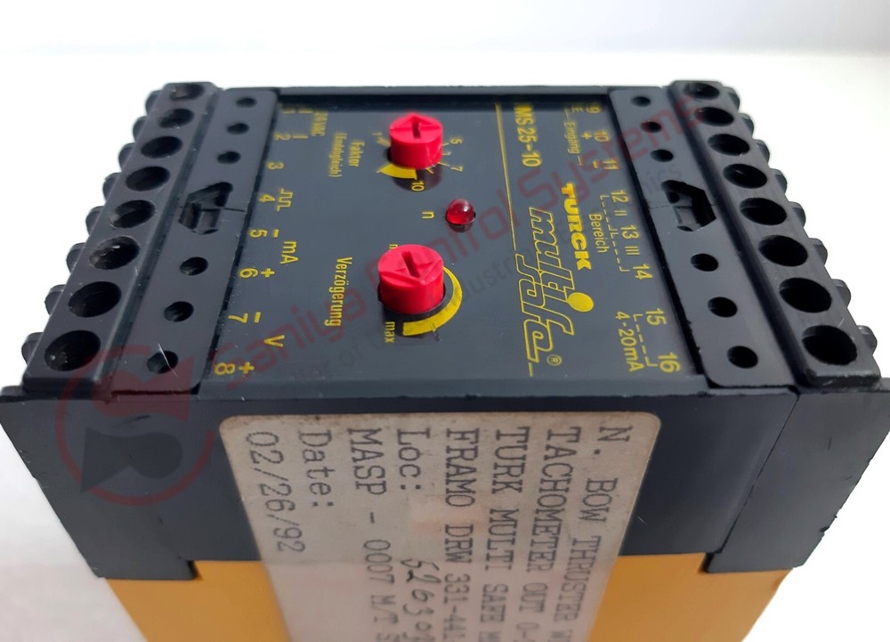 TURCK MS 25-10 MULTI SAFE TACHOMETER