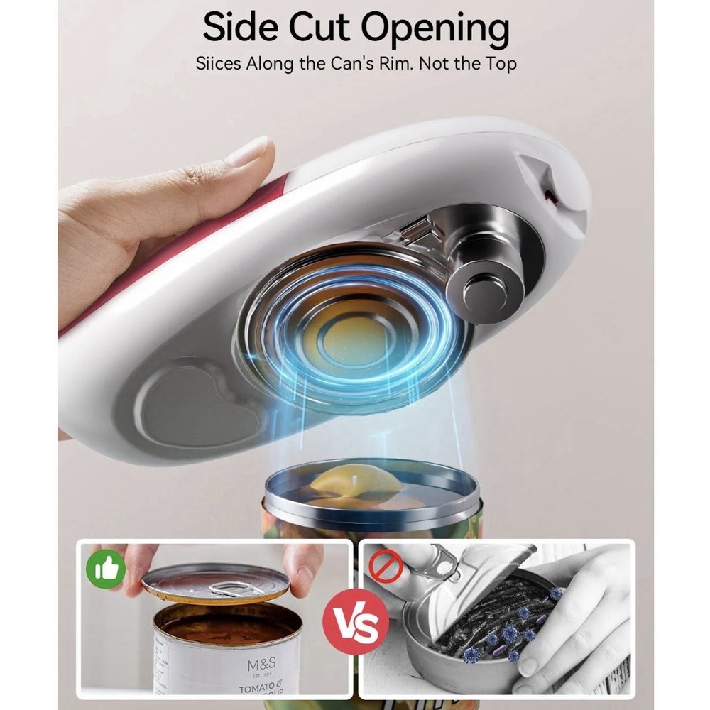 Automatic Electric Can Opener, One Touch Handheld Battery Powered Can Opener