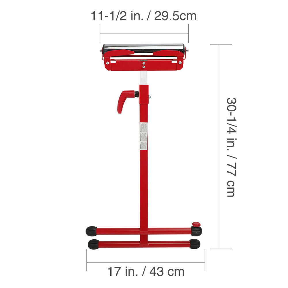 WORKPRO Folding Roller Stand Saw Horse Height Adjustable 250Pound Load Capacity