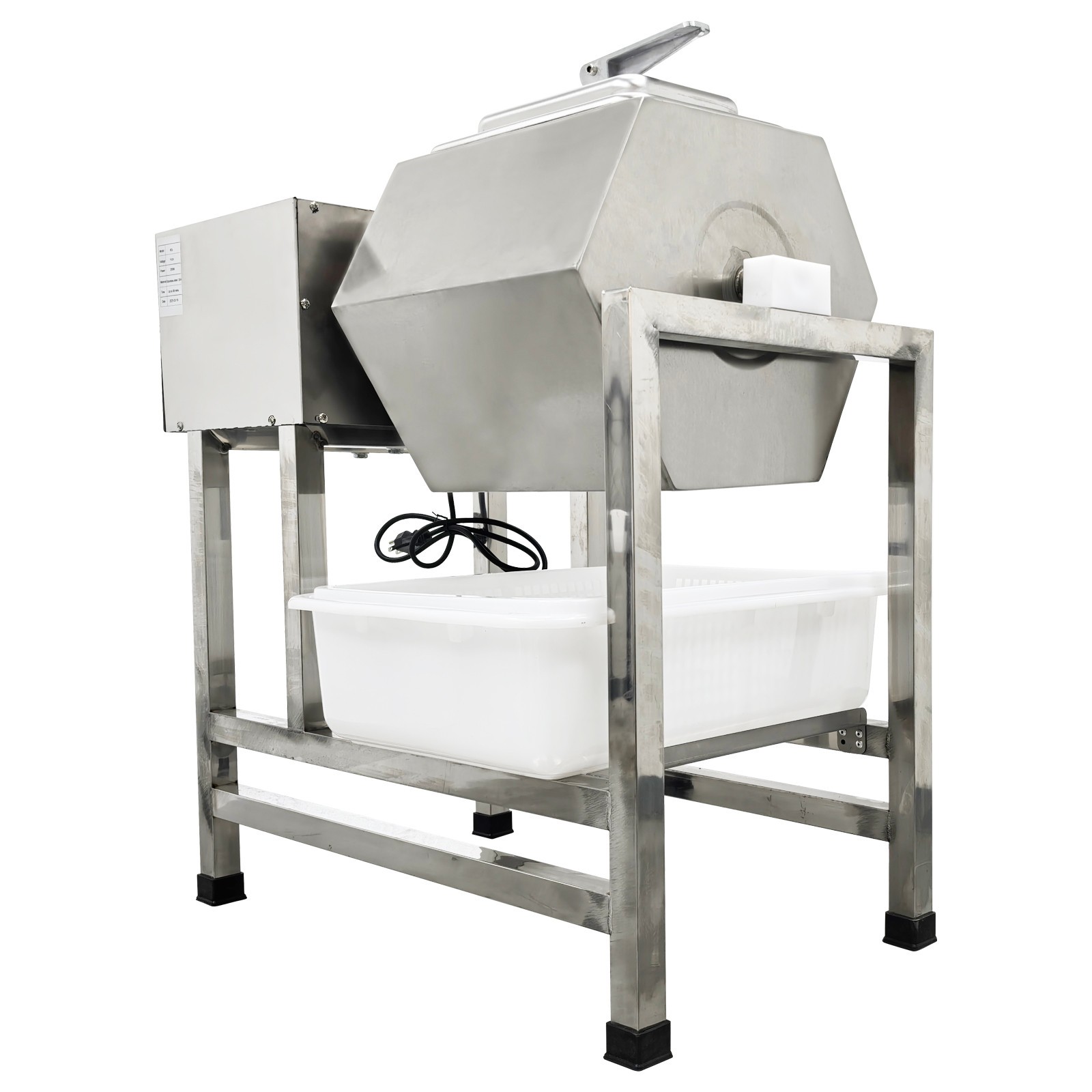110V 38L Meat Vegetable Tumbler Marinator, Stainless Tumbling Marinator Machine